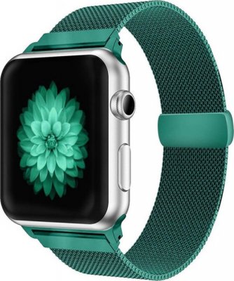 Ремешок для Apple watch 38-40mm Milanese loop (Металл) Зеленый