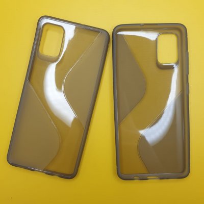Чехол силикон Samsung A51 Темно прозрачный S-CASE