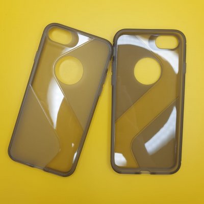 Чехол силикон iPhone 7/8/SE (2020) Темно прозрачный S-CASE