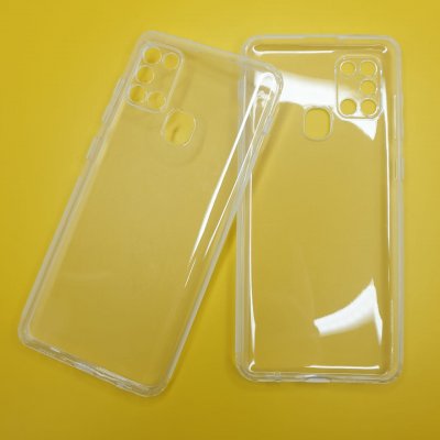 Прозрачный противоударный силиконовый чехол для Samsung A21s с усиленными углами