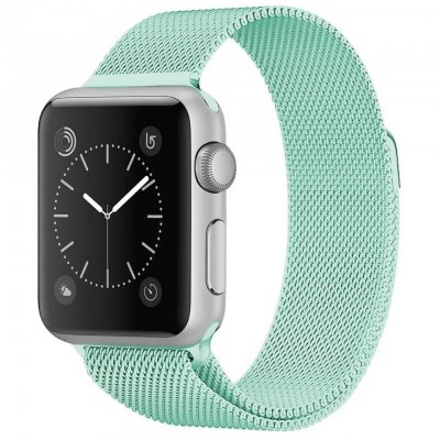 Ремешок для Apple watch 38-40mm Milanese Loop Металл Soft blue