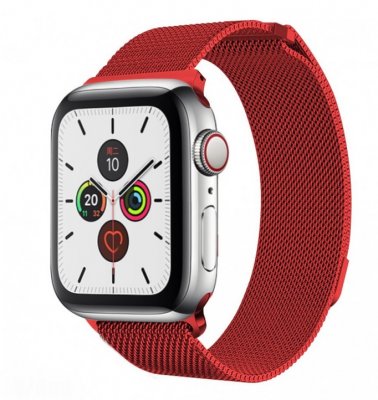 Ремешок для Apple watch 38-40mm Milanese Loop Металл красный