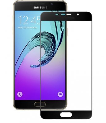 Защитное стекло Samsung A7 (2016)/A710 3D Черное