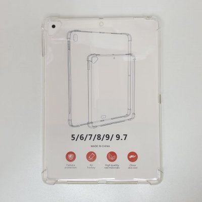 Прозрачный противоударный силиконовый чехол для iPad 5/6/7/8/9 (9.7 дюймов) с усиленными углами