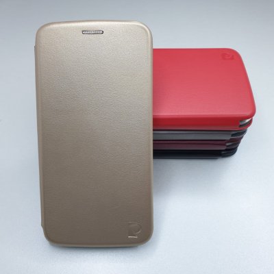 Чехол-книжка Samsung A7 (2017) Золотая Fashion Case