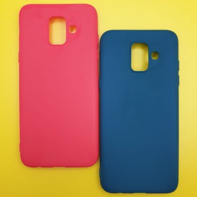 Чехол силикон Samsung A6 (2018) Матовый разноцветный