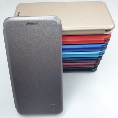 Чехол-книжка Samsung A8 (2018) Серая Fashion Case