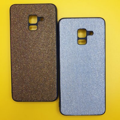 Чехол Samsung A8 (2018) Ткань Блестящая разноцветная