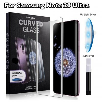 Защитное стекло Samsung Note 20 Ultra 3D полное покрытие (Гелевое)