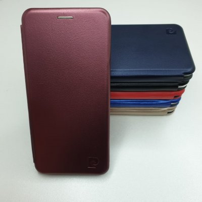 Чехол-книжка Xiaomi Mi 10 Lite Бордовая Fashion Case
