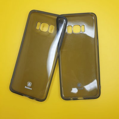 Чехол силикон Samsung S8 Baseus Темно прозрачный