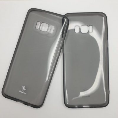 Чехол силикон Samsung S8 Plus Baseus Темно прозрачный