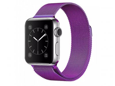 Ремешок для Apple watch 38-40mm Milanese Loop (Металл) Фиолетовый