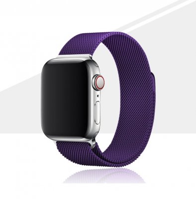 Ремешок для Apple watch 42-44mm Milanese Loop (Металл) Темно-фиолетовый