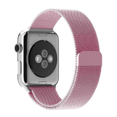 Ремешок для Apple watch 38-40mm Milanese Loop (Металл) Розовый