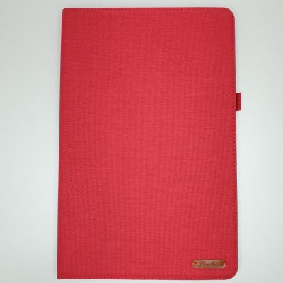 Чехол Samsung Tab S7 Plus T970/T976B/Tab S8 Plus X800/X806/Tab S7 FE T730/T736B (12.4 дюймов) книжка джинс Красная Fashion