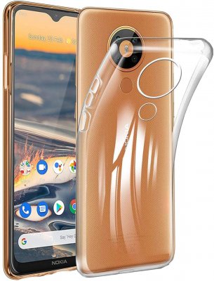 Чехол силиконовый для Nokia 5.3 Прозрачный