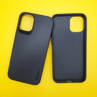 Чехол силиконовый для iPhone 12 mini черный (Rock)