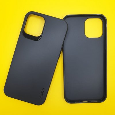 Чехол силиконовый для iPhone 12 Pro Max черный (Rock)