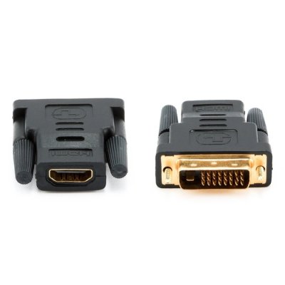DVI-D (24+1) штекер - HDMI гнездо (пластик-золото) (APP-363)
