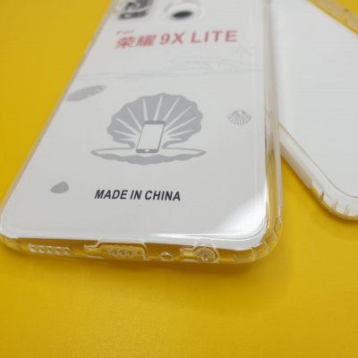 Прозрачный противоударный силиконовый чехол для Huawei Honor 9X Lite с усиленными углами