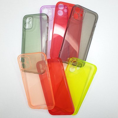 Чехол iPhone 12 mini Цветной силикон (clear case 2.0mm)