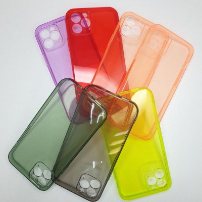 Чехол iPhone 12 Pro Цветной силикон (clear case 2.0mm)