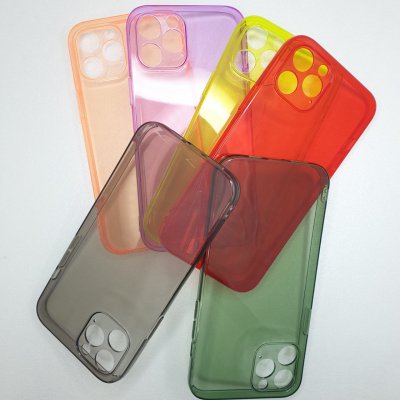 Чехол iPhone 12 Pro Max Цветной силикон (clear case 2.0mm)