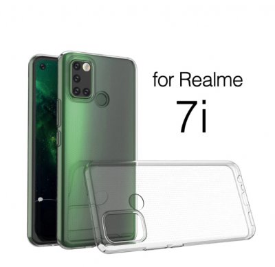 Чехол силиконовый для Realme 7i Прозрачный