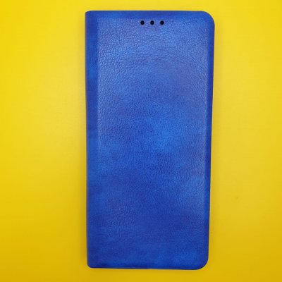 Чехол-книжка кожзам Realme C15/C12 Синяя