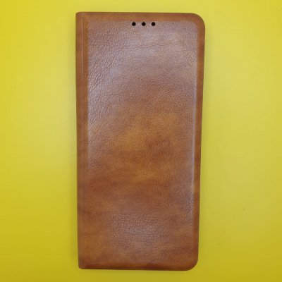 Чехол-книжка кожзам Xiaomi Poco X3/X3 NFC Коричневая