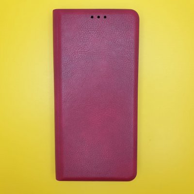 Чехол-книжка кожзам Samsung A42 Бордовая