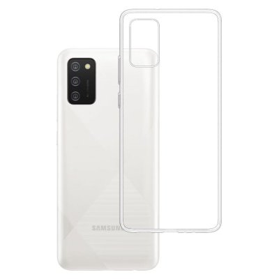 Чехол силиконовый для Samsung A02s Прозрачный
