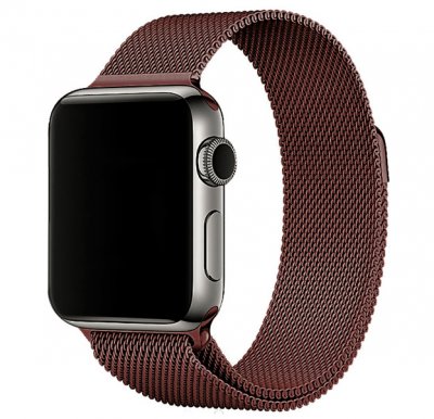 Ремешок для Apple watch 38-40mm Milanese Loop (Металл) Коричневый