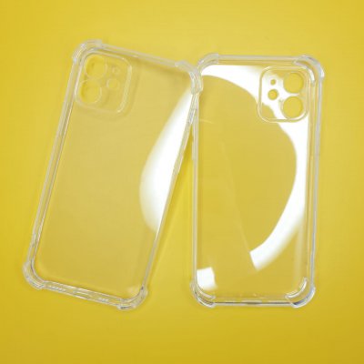 Чехол для iPhone 12 противоударный прозрачный с бортиками