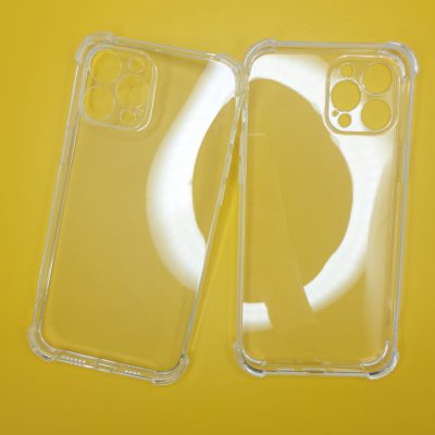 Чехол для iPhone 12 Pro Max противоударный прозрачный с бортиками