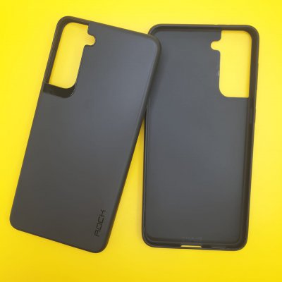 Чехол силиконовый для Samsung S21 Plus черный (Rock)