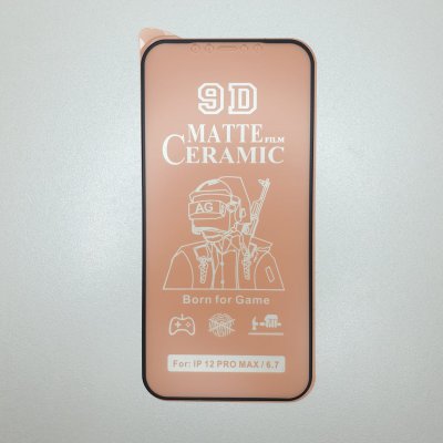 Защитное пленка iPhone 12 Pro Max ceramics film матовое черное (без упаковки)