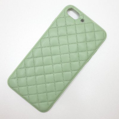 Чехол силикон iPhone 7/8 Plus кожаное плетение (Светло-зеленый)