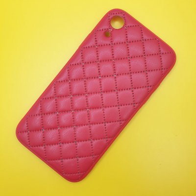 Чехол силикон iPhone XR кожаное плетение (Красный)
