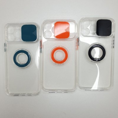 Чехол силикон iPhone 13 Pro Max Camera-Slide + с кольцом