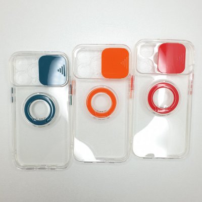 Чехол силикон iPhone 13 Pro Camera-Slide + с кольцом