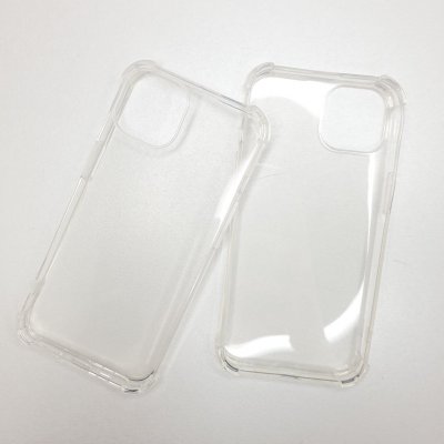 Прозрачный противоударный силиконовый чехол для iPhone 13 с усиленными углами